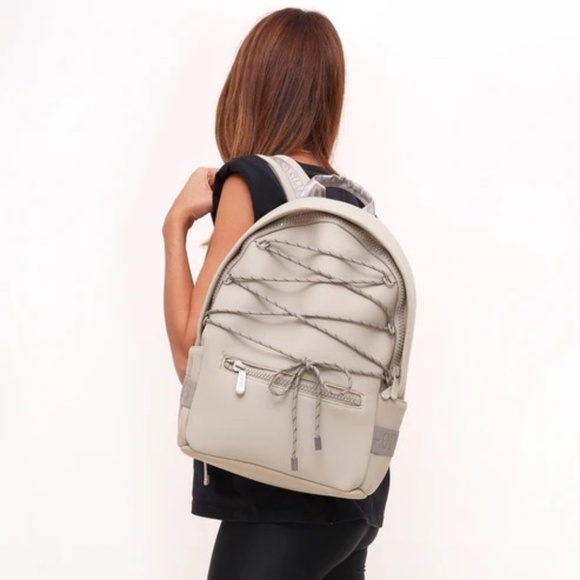 NWT Anthropologie Pops Ups Brand Everyday Backpack Taupe - Picture 3 of 10